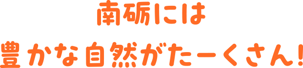 南砺には豊かな自然がたーくさん！